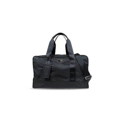 PRADA RE-NYLON BOSTON BAG BLACK UNISEX 2VC796 (44*28*23cm) 